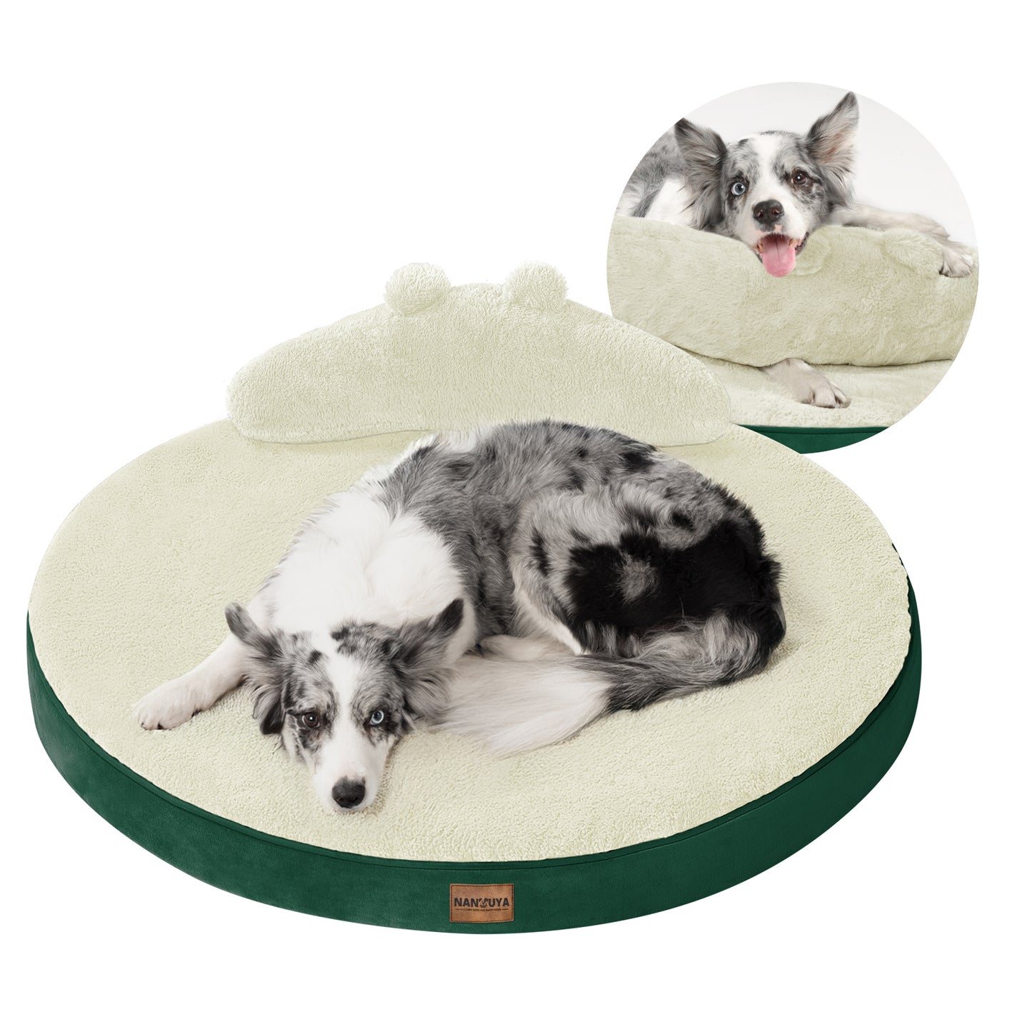 Round Dog Bed with Pillow